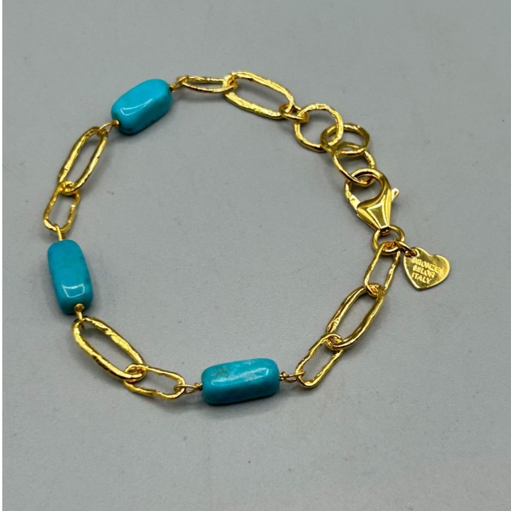 Bronzo Italia gold triple link bracelet